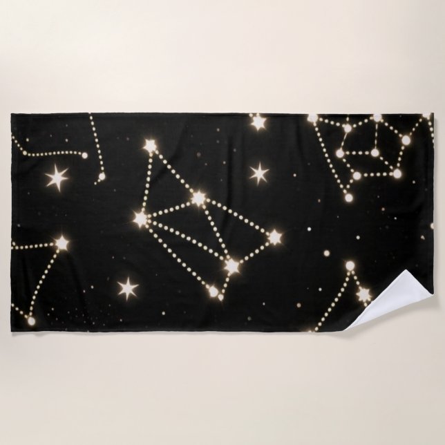 Zodiac Constellation Mustertuch Strandtuch (Vorderseite)