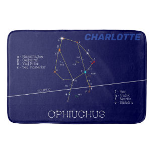Zodiac Constellation Ophiuchus Badematte