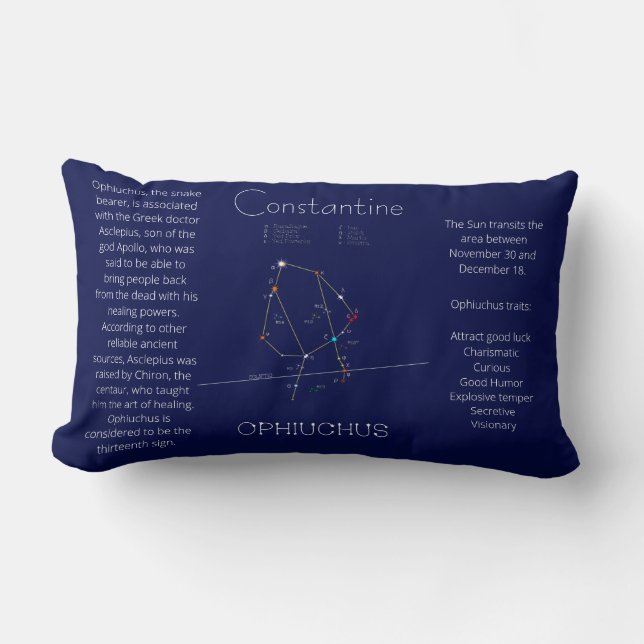 Zodiac Constellation Ophiuchus Funny Unique Lendenkissen (Vorderseite)