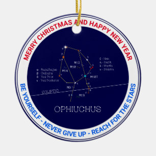 Zodiac Constellation Ophiuchus Keramik Ornament