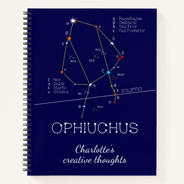Zodiac Constellation Ophiuchus Notizbuch (Vorderseite)