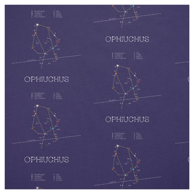 Zodiac Constellation Ophiuchus Stoff (Muster)