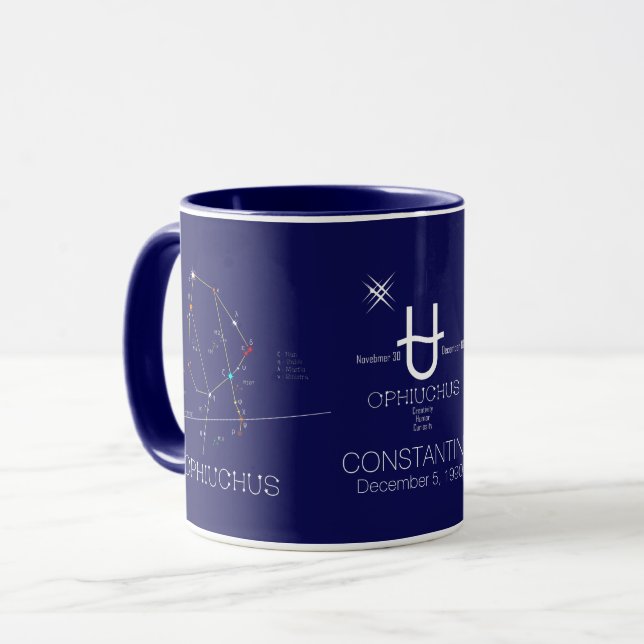 Zodiac Constellation Ophiuchus Tasse (Vorderseite Links)