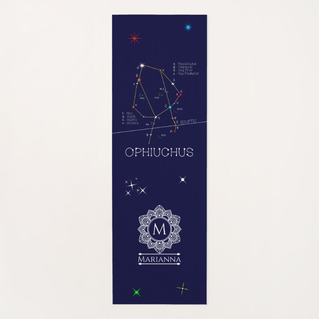 Zodiac Constellation Ophiuchus Yogamatte (Vorderseite)