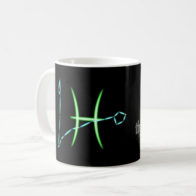 Zodiac Constellation Pisces Coffee Tasse (Vorderseite Links)