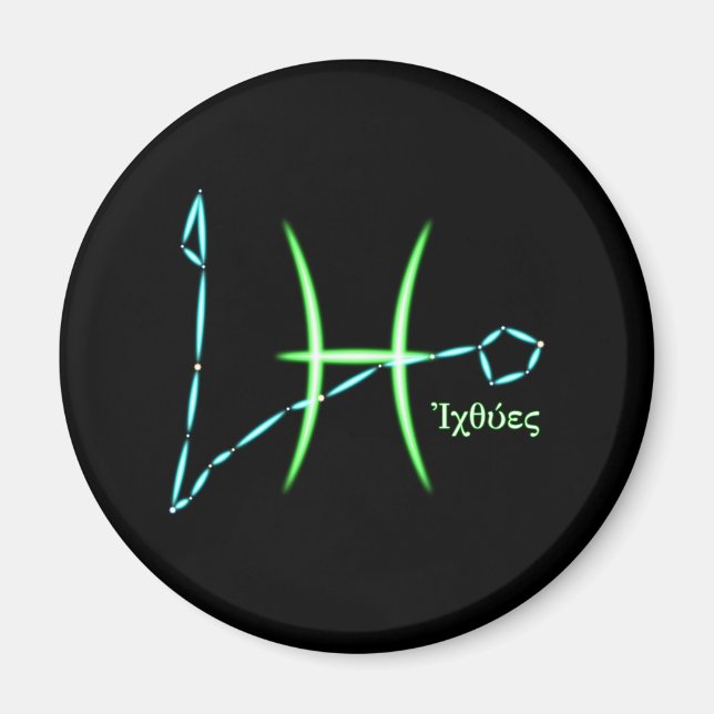 Zodiac Constellation Pisces Magnet (Vorne)