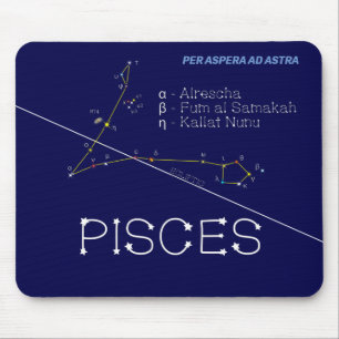 Zodiac Constellation Pisces Mousepad
