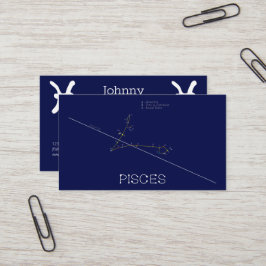 Zodiac Constellation Pisces Visitenkarte