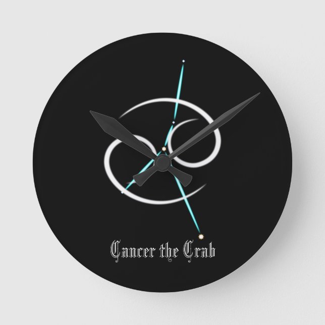 Zodiac Constellation Runde Wanduhr (Vorderseite)