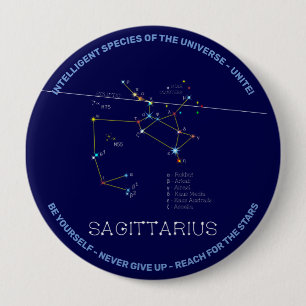 Zodiac Constellation Sagittarius Button