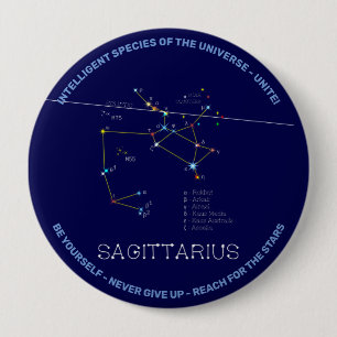 Zodiac Constellation Sagittarius Button