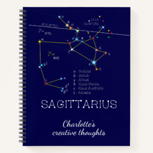 Zodiac Constellation Sagittarius Notizbuch
