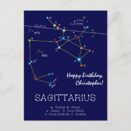 Zodiac Constellation Sagittarius Postkarte