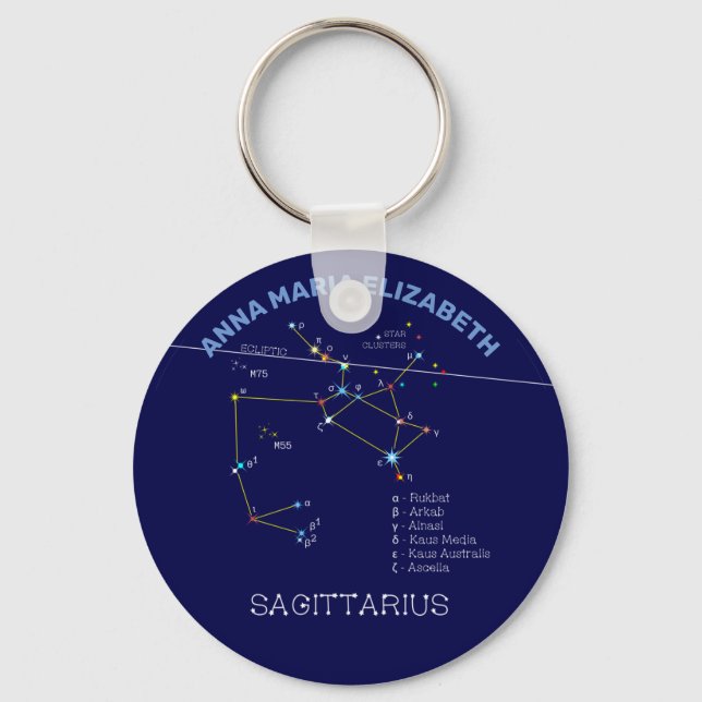 Zodiac Constellation Sagittarius Schlüsselanhänger (Vorderseite)