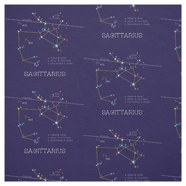 Zodiac Constellation Sagittarius Stoff (Muster)