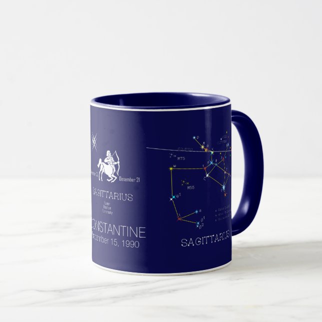 Zodiac Constellation Sagittarius Tasse (VorderseiteRechts)