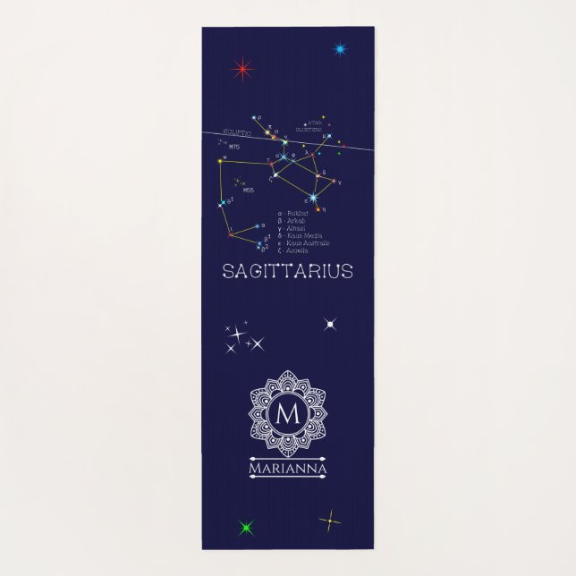 Zodiac Constellation Sagittarius Yogamatte (Rückseite)