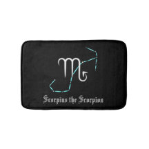 Zodiac Constellation Scorpio Bath Mat