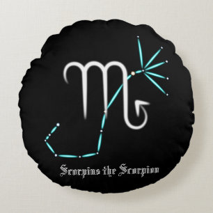Zodiac Constellation Scorpio Rundkissen Rundes Kissen