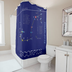 Zodiac Constellation Scorpius Duschvorhang