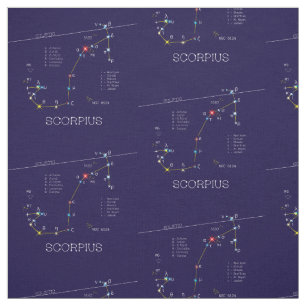 Zodiac Constellation Scorpius Stoff
