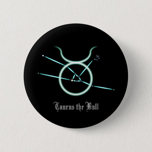 Zodiac Constellation Taurus Button (Vorderseite)