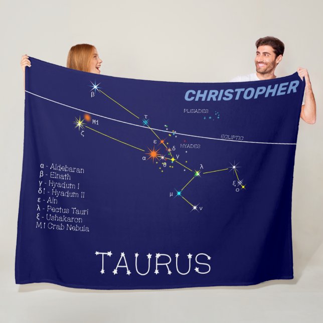 Zodiac Constellation Taurus Fleecedecke (Beispiel)