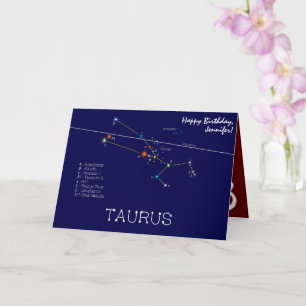 Zodiac Constellation Taurus Karte