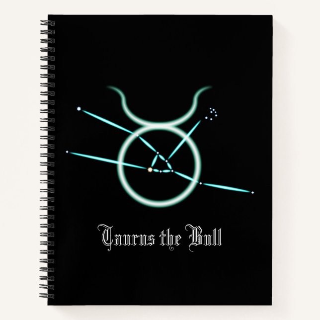 Zodiac Constellation Taurus Notebook Notizbuch (Vorderseite)