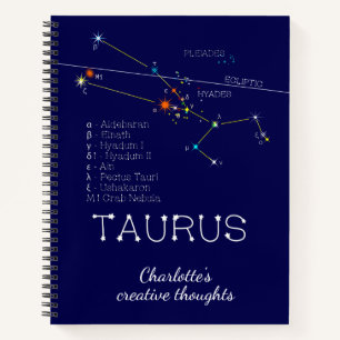 Zodiac Constellation Taurus Notizbuch