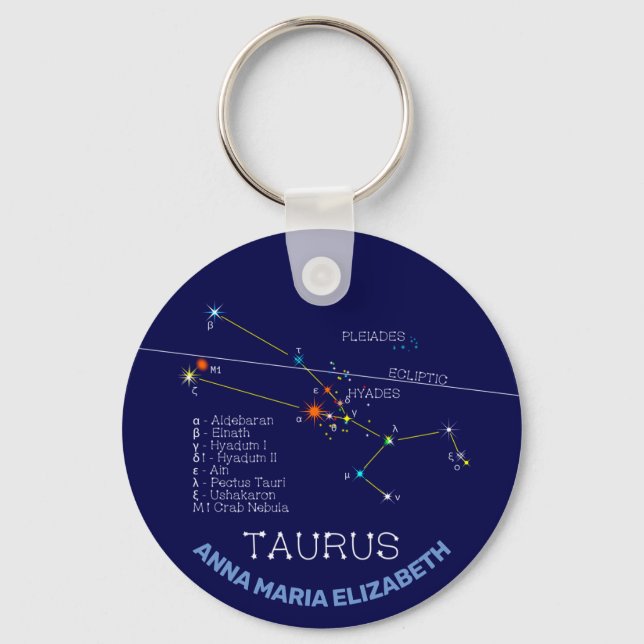 Zodiac Constellation Taurus Schlüsselanhänger (Vorderseite)