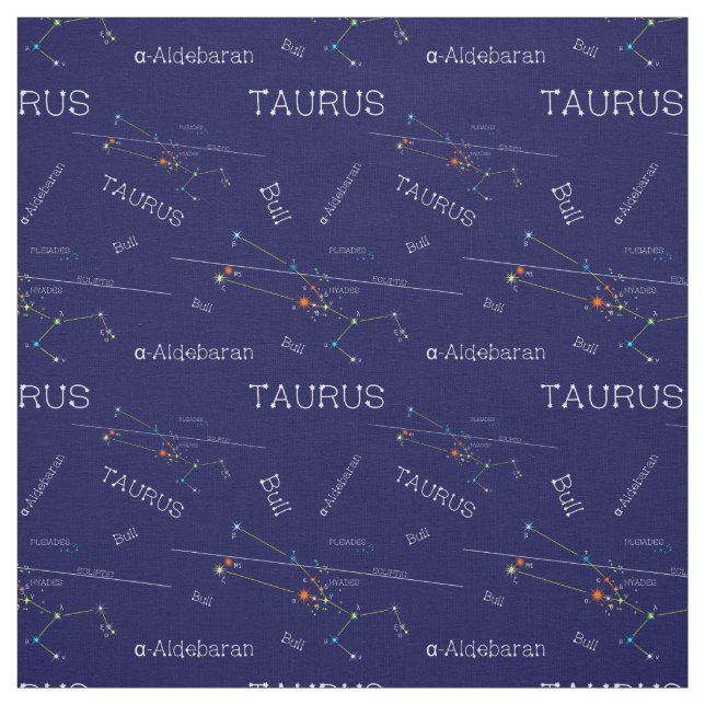 Zodiac Constellation Taurus Stoff (Muster)