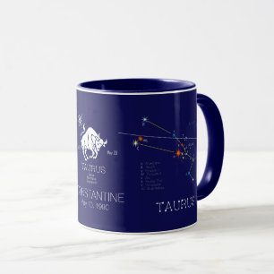 Zodiac Constellation Taurus Tasse