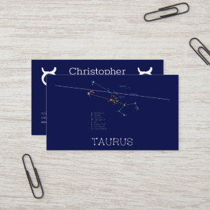 Zodiac Constellation Taurus Visitenkarte
