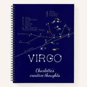 Zodiac Constellation Virgo Notizbuch