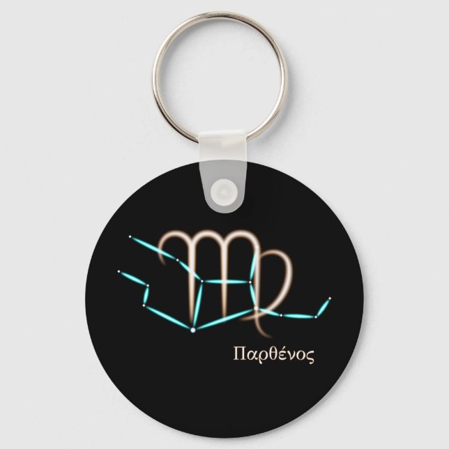 Zodiac Constellation Virgo Schlüsselanhänger (Vorderseite)