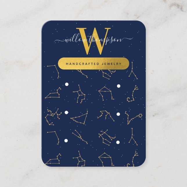 Zodiac Constellations Juwelierausweiskarte Visitenkarte (Vorderseite)