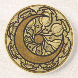 Zodiac Crescent Moon Mucha Untersetzer