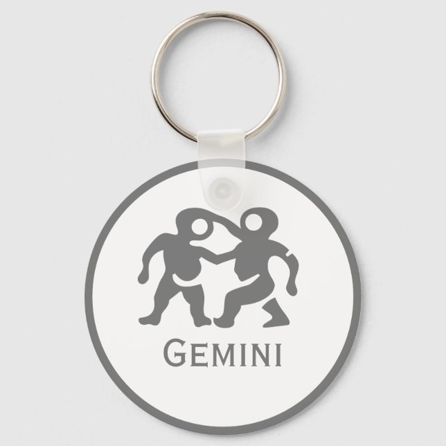 Zodiac Design - Gemini-Zeichen Schlüsselanhänger (Vorderseite)