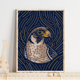 Zodiac Falcon Animal Print | Falcon Print Poster
