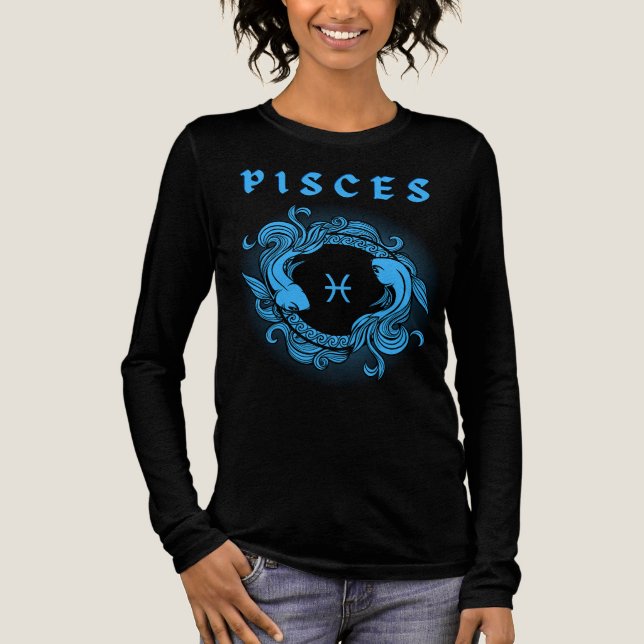 Zodiac Fisces im Mittelalter Tri-Blend Shirt (Vorderseite)