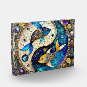Zodiac - Fische Fischjin und Yang Fotoblock