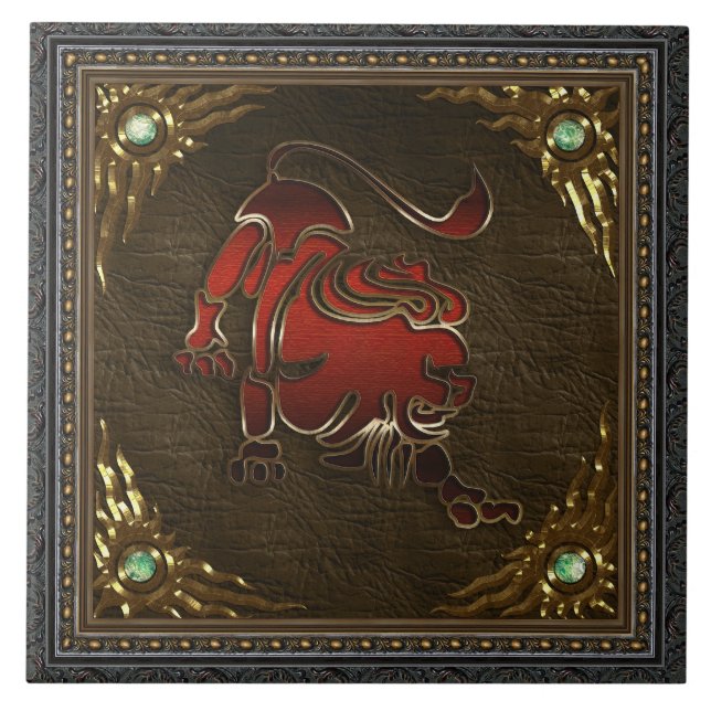 Zodiac-Fliese - Löwe Fliese (Vorderseite)