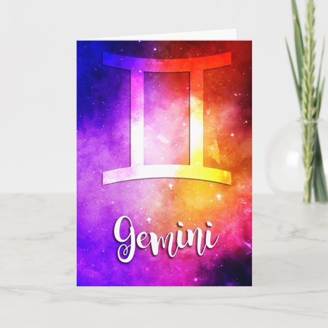 Zodiac : Gemini Candy Space Karte (Vorderseite)