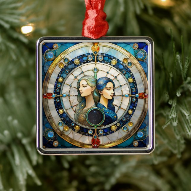 Zodiac - Gemini Die Zwillinge Ornament Aus Metall (Baum)