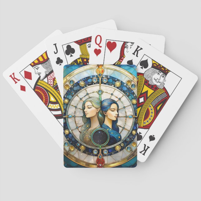 Zodiac - Gemini Die Zwillinge Spielkarten (Rückseite)