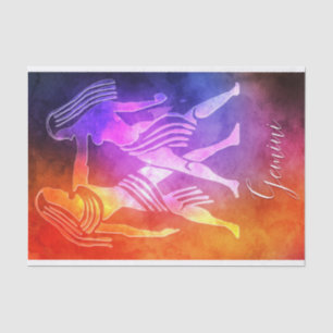 Zodiac: Gemini farbenfrohe Candy Colors Seidenpapier