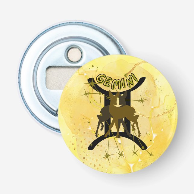 Zodiac Gemini Flaschenöffner (Vorderseite)