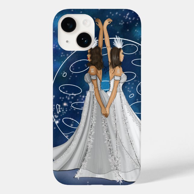 Zodiac Gemini Goddess mit Planet-Merkur Case-Mate iPhone Hülle (Rückseite)
