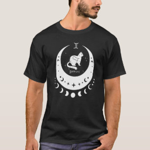 Zodiac Gemini Horoskop Astrologie Signatur Katze C T-Shirt